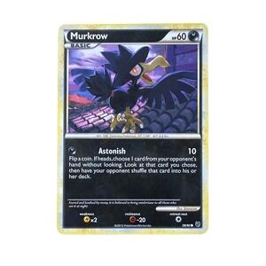 Murkrow 58/90 Pokemon‎ Card HeartGold SoulSilver Common TCG